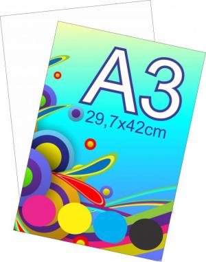 A3 - Sulfite offset 180g 29x42 4x0  Sem acabamento 