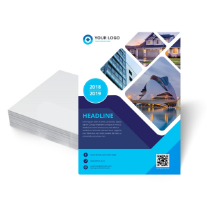 Flyers / Folhetos Couchê 90g 10x14 4x0  Corte Reto 